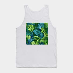 variegated monstera pattern Tank Top